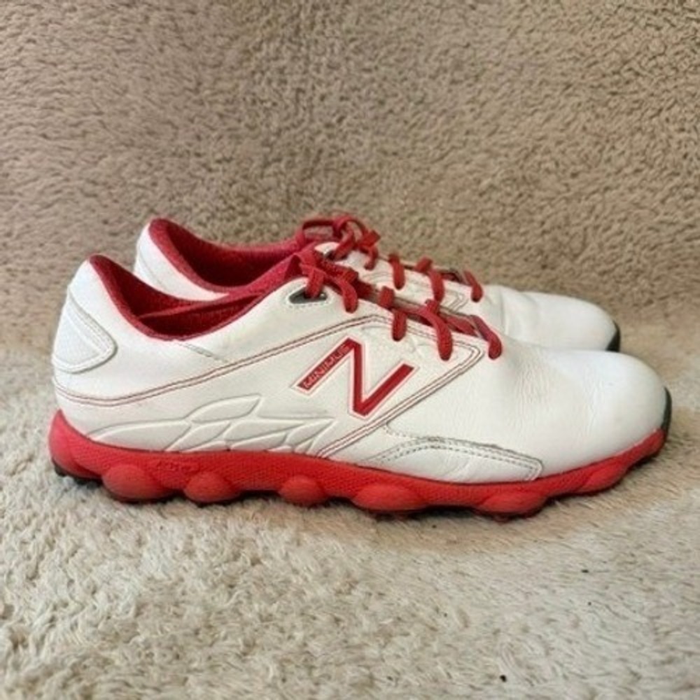 New Balance Minimus NBGW1002 Womens Golf Shoes White Red Pink Ribbon Size 10